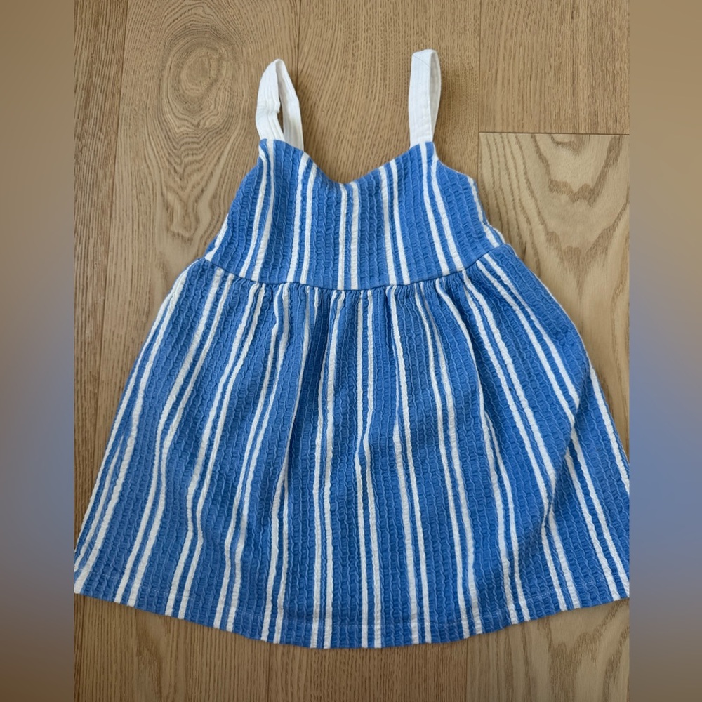 Zara - Blue and White Textured Dress
